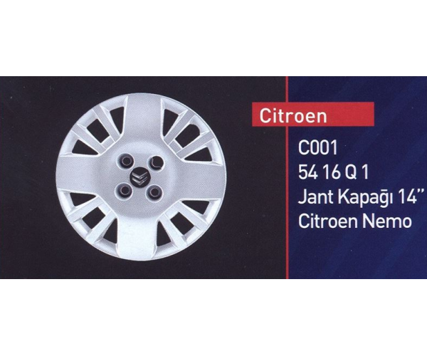 CİTROEN NEMO JANT KAPAĞI 14 İNC ( 1 ADET ) GLD-TC001