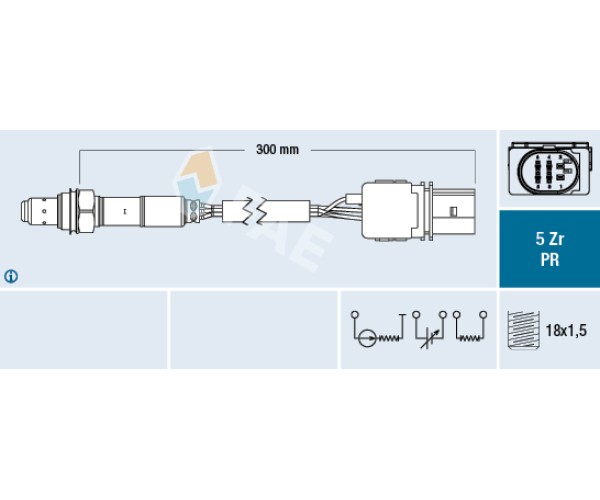 AUDİ A6 POLO FABİA 1.4 OKSİJEN LAMBDA SENSÖRÜ 036906262T 75031