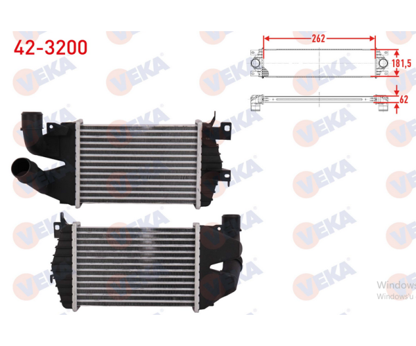 OPEL ASTRA H 1.3 CDTI TURBO RADYATÖRÜ (INTERCOOLER) 2004-2010 ARASI GP.42-3200