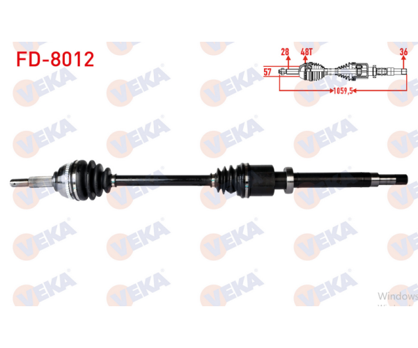 FORD TRANSİT 2.4 TDCI ÖN SAĞ AKS KOMPLE 2000-2006 ARASI ABSLI GP.FD-8012