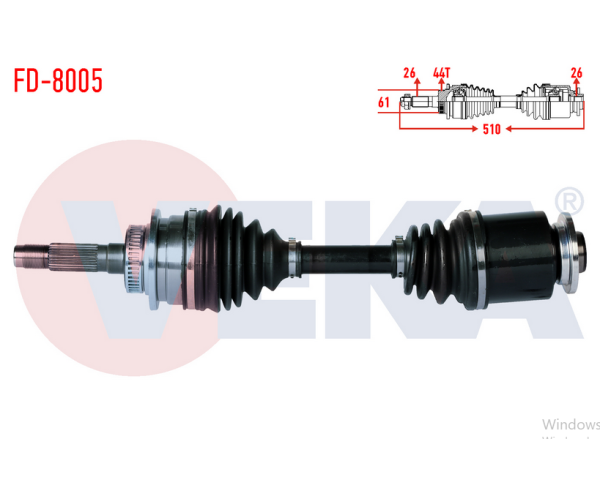 FORD RANGER 2.5 TDCI 4X4 KOMPLE AKS SOL ÖN ABSLİ 1997-2006 ARASI GP.FD-8005