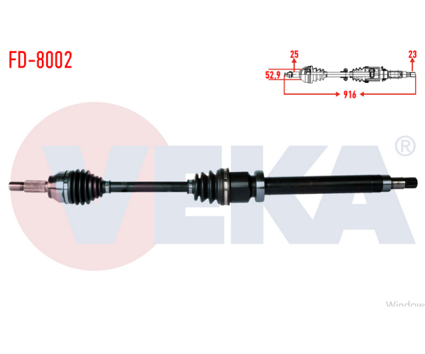 FORD FİESTA V 1.4 TDCI M-T KOMPLE AKS SAG ÖN 2001-2012 ARASI GP.FD-8002