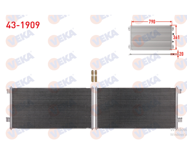 FORD TRANSİT CONNECT 1.8 TDCI KLİMA RADYATÖRÜ 2002-2013 ARASI GP.43-1909