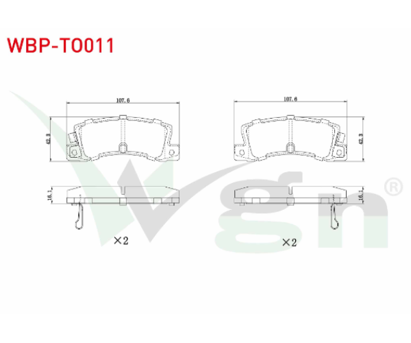 TOYOTA AVENSİS 1.6 VVT-I 2.0 VVT-I ARKA FREN BALATA TAKIMI 1997-2003 ARASI 04466-20020