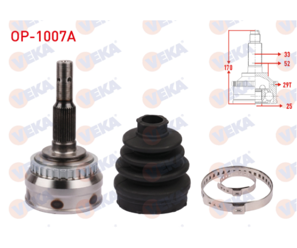 OPEL VECTRA B 2.0i ÖN DIŞ AKS KAFASI ABSLI 1995-2003 ARASI OP-1007A