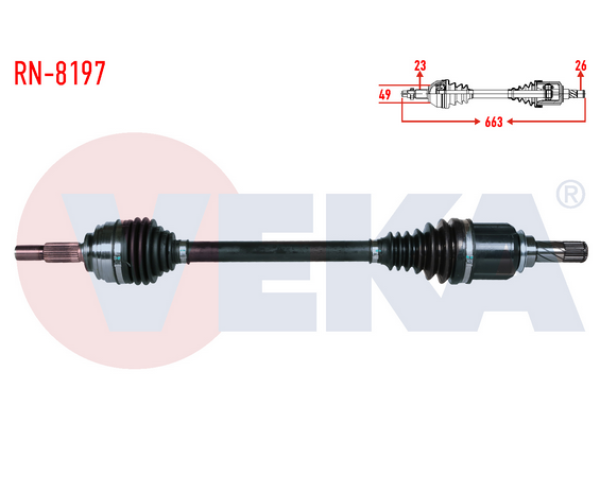 CLİO 4 - IV 0.9 TCE ÖN SOL AKS KOMPLE 2012 SONRASI 7701209469 391000262R