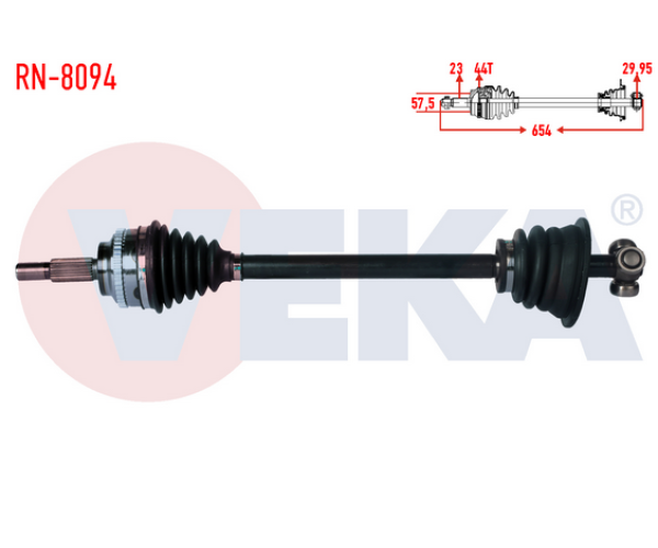 MEGANE 1 - I 1.9 DT ÖN SOL AKS ABSLİ KOMPLE (BA0/1) 1996-2003 ARASI 7700106263