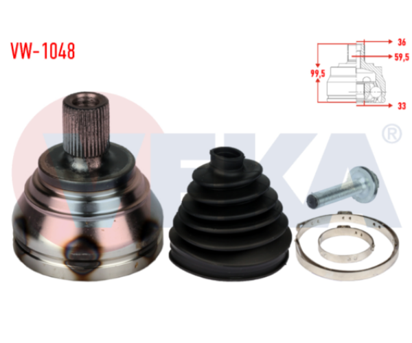 VW GOLF 6 - VI (5K1) 1.4 TSI ÖN DIŞ AKS KAFASI 2008-2013 ARASI 5M0498099 1K0407272ST