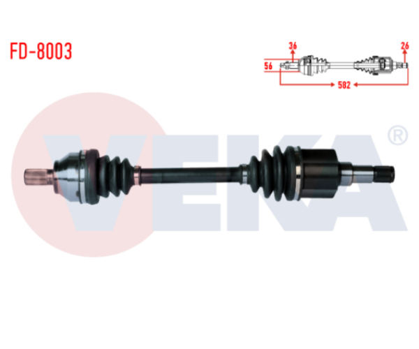 FORD FOCUS 2 - II (DA) 1.6 TDCI ÖN SOL AKS KOMPLE 2004-2011 ARASI 3M513A328BC