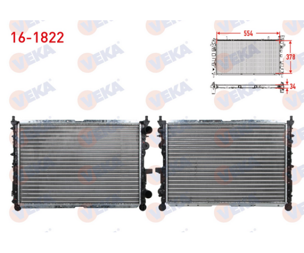 FİAT TEMPRA 2.0i SU RADYATÖRÜ M-T 1992-1999 ARASI MEKANİK 46404422 46551214 54502