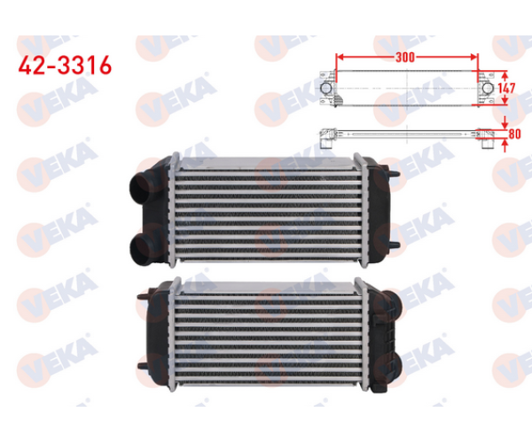 PEUGEOT 206 CC 1.6 HDI 110 109 hp TURBO RADYATÖRÜ (INTERCOOLER) 2005-2007 ARASI 0384.H1