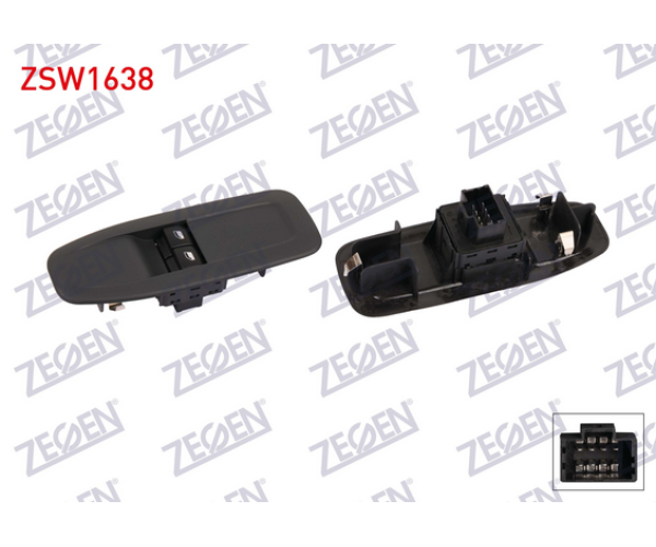 PEUGEOT 208 I SOL ÖN CAM AÇMA DÜĞMESİ 2012-2017 ARASI 8 PİN 96664313ZD 96749245ZD