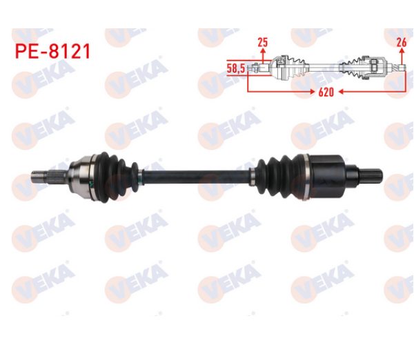 PEUGEOT 207 1.6 VTi SOL ÖN AKS KOMPLE 2007-2012 ARASI 3272LL 3272LN