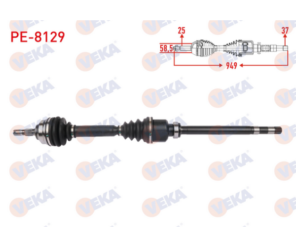 PEUGEOT 307 2.0 HDi SAĞ ÖN AKS KOMPLE 2003-2009 ARASI 3273.CY 3273.CZ 3273.TJ