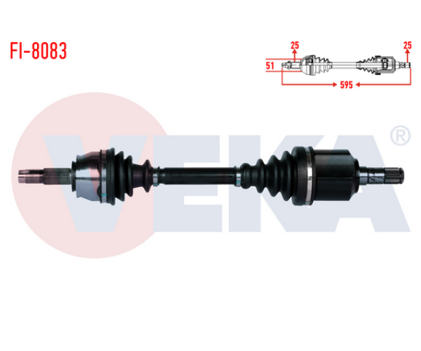 FİAT LİNEA 1.3 MJT EURO 5 SOL ÖN AKS KOMPLE M-T 2013 SONRASI 13149833 13149834