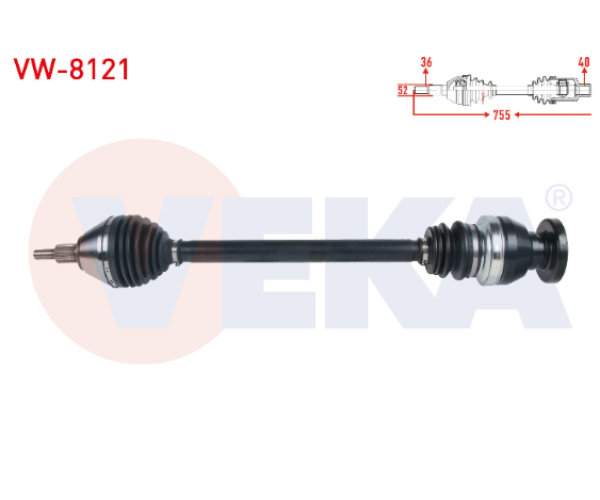 POLO - FABİA 1.4 TDI 2014 SONRASI / IBIZA 1.4 TDI 2005-2017 SAĞ ÖN AKS 6C0407272AA