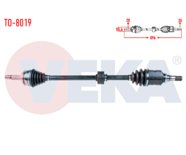 TOYOTA YARİS (P9) 1.4 D-4D SAĞ ÖN AKS KOMPLE M-T 2006-2010 ARASI 434100D180 43410-0D180