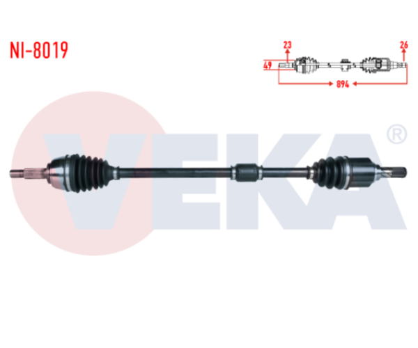 NİSSAN MİCRA K12 1.2i 16v SAĞ ÖN AKS M-T 2003-2010 ARASI 39100-1U600 39100-AY100