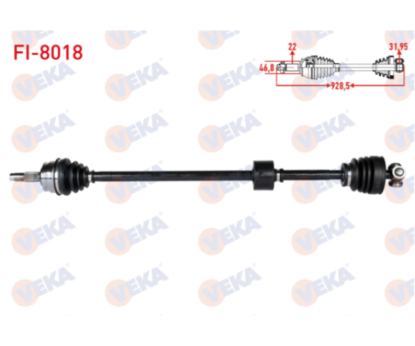 FİAT TEMPRA 1.4i - 1.6i ÖN SAĞ AKS 1992-1999 ARASI 46308668 7629168 7629457