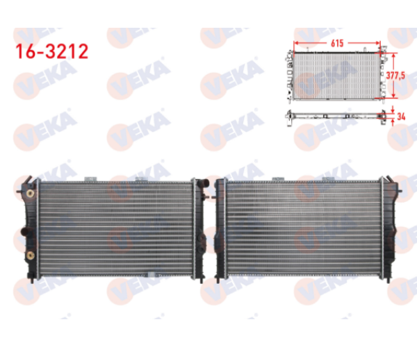 OPEL VECTRA A 1.6 SU RADYATÖRÜ MEKANİK A-T 1989-1995 ARASI 1300133 3096385