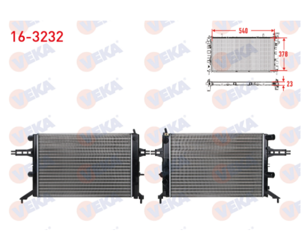 OPEL ASTRA G 1.4 16v SU RADYATÖRÜ MEKANİK M-T AC- 1998-2005 ARASI 9202491 1300186