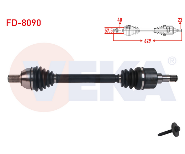 FORD MONDEO 1.6 SOL ÖN AKS KOMPLE M-T 2007-2014 ARASI GP.FD-8090