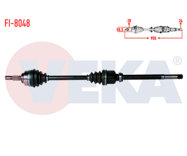 CİTROEN C5 1.6 HDI 2008-2015 / PEUGEOT 407 1.6 HDI 2004 SONRASI SAĞ ÖN AKS GP.FI-8048