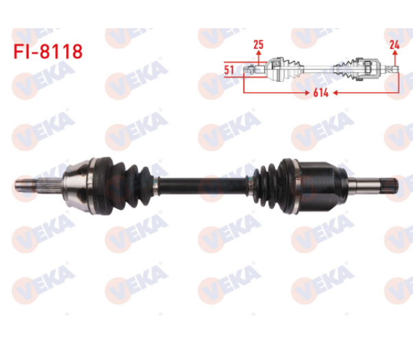 FİAT LİNEA / GRANDE PUNTO 1.4 T-JET SOL ÖN AKS KOMPLE 2007 SONRASI GP.FI-8118