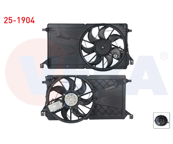 FORD FOCUS 2 - II (DA) 1.6 TDCI (DOCH) FAN MOTORU FAN BEYİNLİ 2004-2011 ARASI GP.25-1904