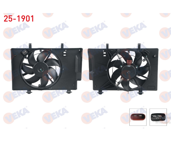 FORD FİESTA 1.4 TDCI FAN MOTORU DAVLUMBAZLI REZİSTANSLI 2008-2012 ARASI GP.25-1901