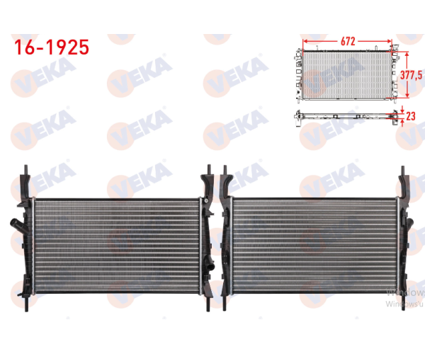 FORD TRANSİT V347 2.2 TDCI KISA ŞASE SU RADYATÖRÜ 2006-2009 ARASI MEKANİK M-T AC- GP.16-1925