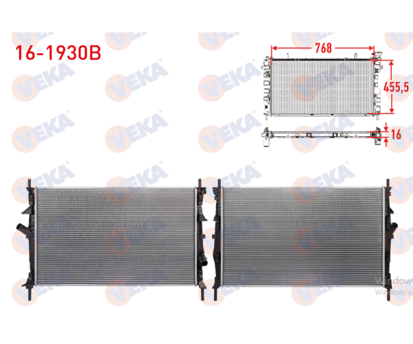 FORD TRANSİT CUSTOM V362 V363 2.2 TDCI SU RADYATÖRÜ 2013-2018 ARASI BRAZING GP.16-1930B