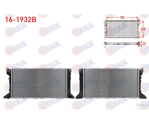 FORD TRANSİT T15 2.5 TD SU RADYATÖRÜ 1994-2000 ARASI BRAZING M-T AC- (UZUN TIP) GP.16-1932B