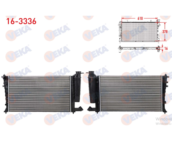 PEUGEOT 306 1.8i (7B,N3,N5) SURADYATÖRÜ 1993-2002 ARASI MEKANIK A-T AC+/ GP.16-3336