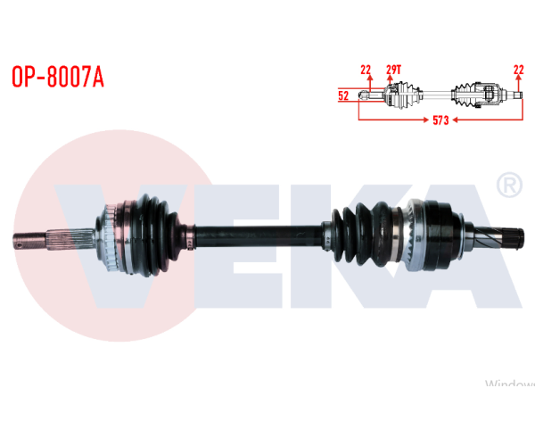 OPEL CORSA B 1.2i 16v ÖN SOL AKS KOMPLE 1993-2000 ARASI ABSLİ GP.OP-8007A