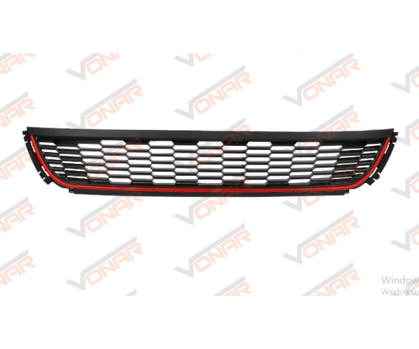 VW POLO ÖN TAMPON ORTA IZGARASI (KIRMIZI NİKELAJLI) 2010-2015 ARASI 6R0853671