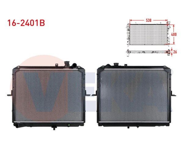 KİA BONGO K2700 2.7 D SU RADYATÖRÜ BRAZİNG M-T 1999 SONRASI 0K60A-15200A